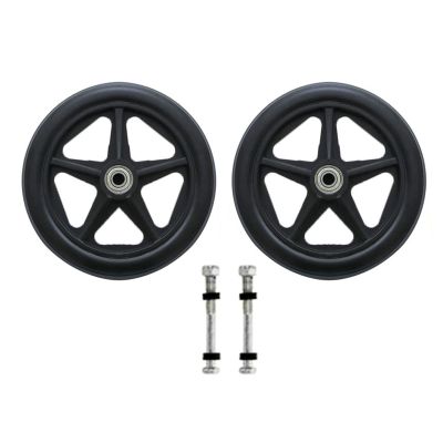 2Pcs 6/7/8in Wheelchair Caster Universal Front Wheel Replacement Solid Tire Wheel Wheelchairs Accessories