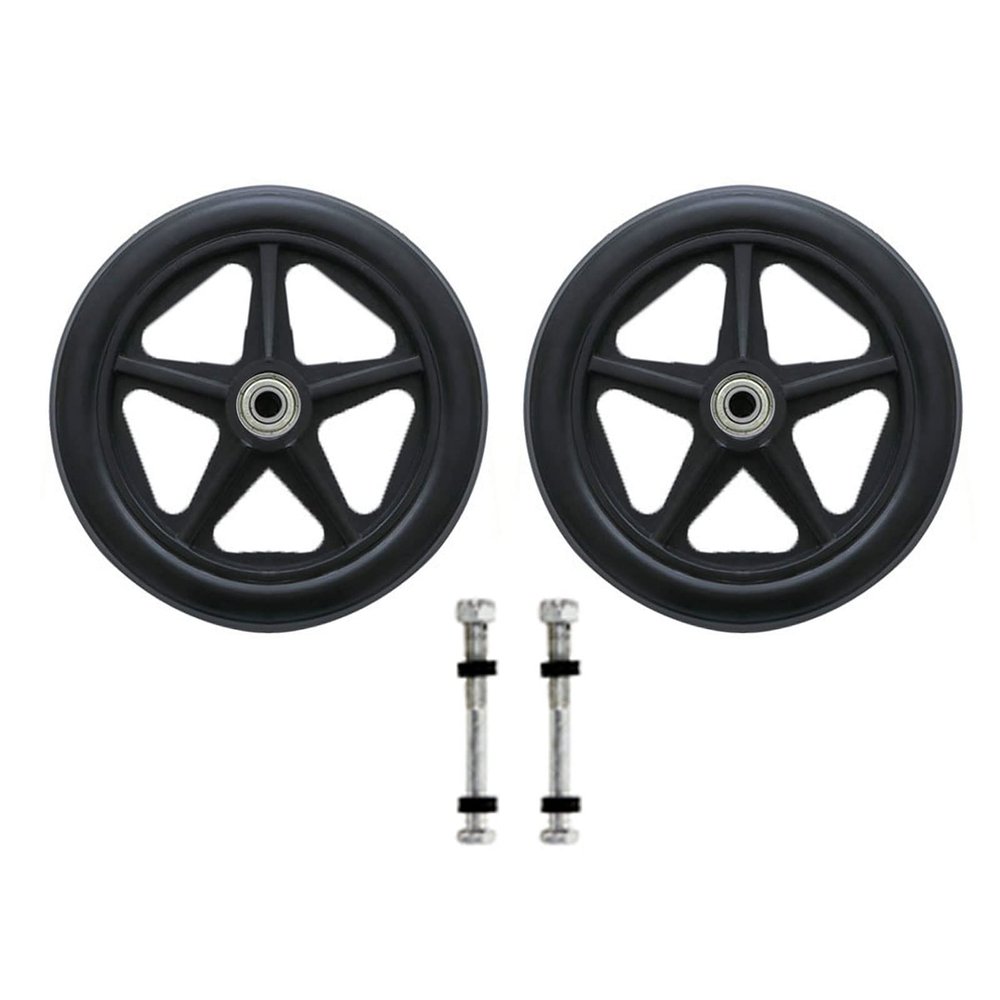 2Pcs 6/7/8in Wheelchair Caster Universal Front Wheel Replacement Solid Tire Wheel Wheelchairs Accessories
