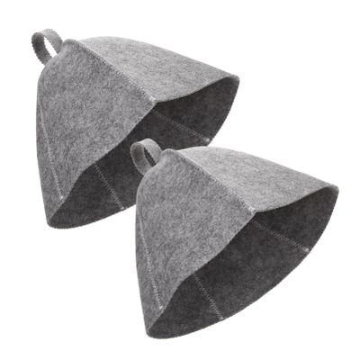 Homoyoyo Felt Hats for Sauna 2pcs Felt Sauna Hat Russian Spa Womens Stylish Room Accessories Hair Towel Cap Bathroom Headwear for Bath Products Mix Miss Grey