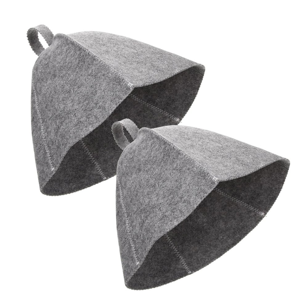 Homoyoyo Felt Hats for Sauna 2pcs Felt Sauna Hat Russian Spa Womens Stylish Room Accessories Hair Towel Cap Bathroom Headwear for Bath Products Mix Miss Grey