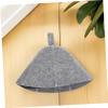 Homoyoyo Felt Hats for Sauna 2pcs Felt Sauna Hat Russian Spa Womens Stylish Room Accessories Hair Towel Cap Bathroom Headwear for Bath Products Mix Miss Grey view 2