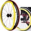 24inch Rear Wheel Sports Wheelchair Cover, Colorful Wheelchair Push Rim Covers, Improve Grip And Traction, Wheelchair Rear Wheel (Color : D) view 1