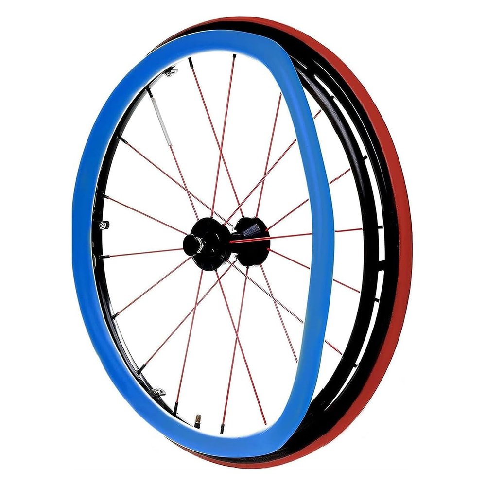 22/24-Inch Wheelchair Push Rim Protective Cover,Rear Wheel Sports Wheelchair Cover,Silicone Hand Push Cover-Improve Grip And Traction (Color : B, Size : 24in)