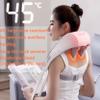 2023 Shiatsu Neck and Shoulder Massager with Soothing Heat, Electric Deep Tissue 3D Kneading Massage Pillow, Simulate Human Hand Grasping and Kneading, for Neck, Back, Shoulder, Foot, Leg, White view 2