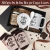Vabean 5 Pieces Coffee Lover Gifts Set - Includes Mug and Spoon Rest Holder, Candle and Socks, Coffee Basket Valentine's Day Gift Idea for Men Women Birthday view 2
