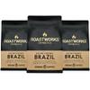 Roastworks Brazil Coffee Ground Pack of 3, 200g  Espresso Ground Coffee Produced on Pe De Cedro Farm  Speciality Brazilian Coffee with Notes of Chocolate, Macadamia Nut and Peanut Butter view 1