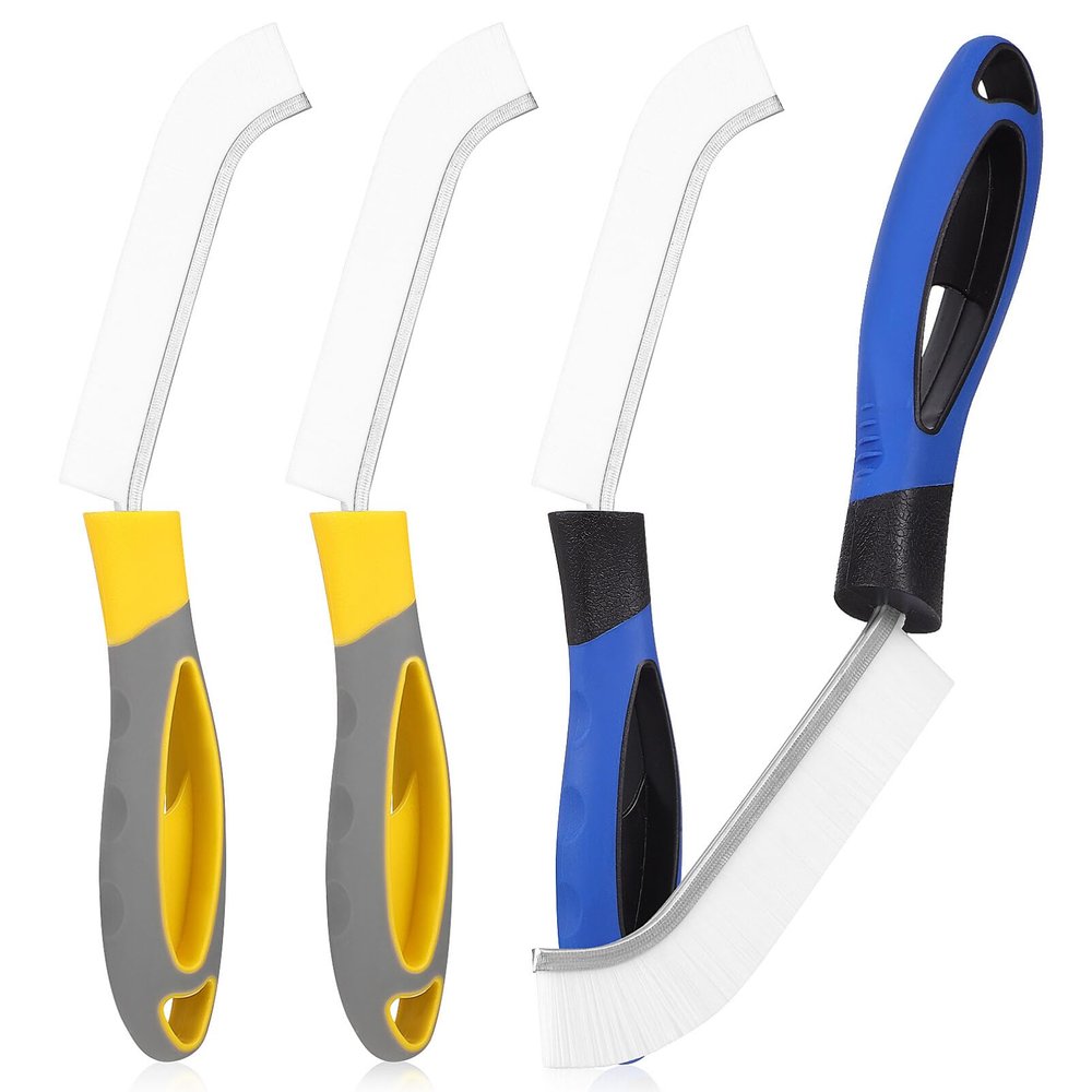 4 Pcs Crevice Cleaning Brush Gaps Cleaning Brush Window Groove Scrubbing Corners Cleaning Tools Cleaning for Narrow Spaces Bathroom Kitchen Tiles