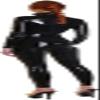 Sexy Latex Women Catsuit Front Zipper Rubber Bodysuits Customize,Black,L view 1