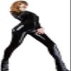 Neck Sexy Women Black Latex Jumpsuit Rubber Catsuit with Front Zipper,White,XL view 1