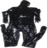 Sexy Full Body Adult Latex Rubber Catsuit Hood for Men and Women Unisex Latex Suit Bodysuit,Black,Man-M view 2