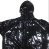 Sexy Full Body Adult Latex Rubber Catsuit Hood for Men and Women Unisex Latex Suit Bodysuit,Black,Man-M view 3