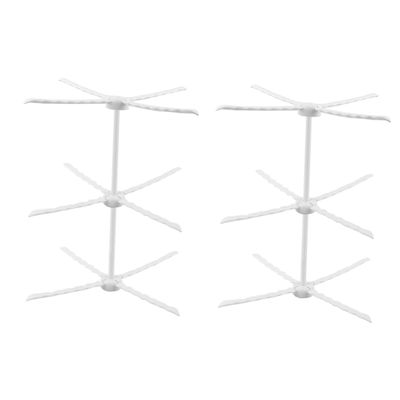 Alipis 2pcs Foldable Air Dry Stand Gum Paste Drying Rack for Fondant Flower Decorating Tool Kitchen Pasta Rack Home Drying