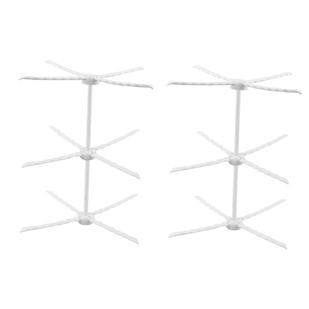 Alipis 2pcs Foldable Air Dry Stand Gum Paste Drying Rack for Fondant Flower Decorating Tool Kitchen Pasta Rack Home Drying