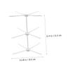 Alipis 2pcs Foldable Air Dry Stand Gum Paste Drying Rack for Fondant Flower Decorating Tool Kitchen Pasta Rack Home Drying view 2