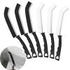 KEYRI 6 Pieces Crevice Cleaning Brush, Groove Detail Cleaner Scrub Brush Hard Bristle Crevice Cleaning Brush, Dead Corners Multifunctional Brushes for Bathroom Kitchen Window Door (3 Black + 3 White) view 1