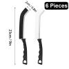 KEYRI 6 Pieces Crevice Cleaning Brush, Groove Detail Cleaner Scrub Brush Hard Bristle Crevice Cleaning Brush, Dead Corners Multifunctional Brushes for Bathroom Kitchen Window Door (3 Black + 3 White) view 2