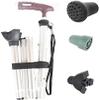 Walking stick Elderly Folding Walking Stick Safe Auxiliary Balance, Lightweight Aluminum Height Adjustable Walker Cane, Crutches for Elderly Old Man Man Woman M (Silver a) Present view 1