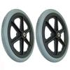 16 Inch Wheelchair Rear Wheel, Manual Wheelchair Accessories, Trolley Replacement Wheel, 16x1.75 Solid Tire Big Wheel (Color : Gray, Size : 16inch/373mm(2 Count)) view 1