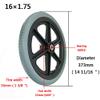 16 Inch Wheelchair Rear Wheel, Manual Wheelchair Accessories, Trolley Replacement Wheel, 16x1.75 Solid Tire Big Wheel (Color : Gray, Size : 16inch/373mm(2 Count)) view 4