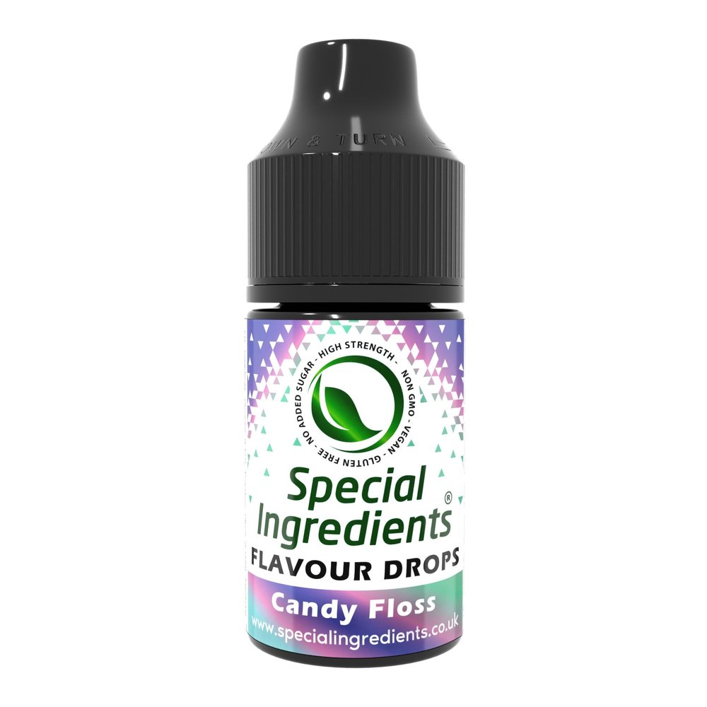 Candy Floss Flavour Drop 1 Litre Highly Concentrated Versatile Food Flavouring - Vegan, Non GMO, Gluten Free