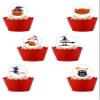 24 Pre-Cut CLIPART HALLOWEEN Themed Edible Wafer Paper Cake Toppers Decorations view 1