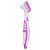 Denture Cleaning Brush, Premium Denture Cleaning Brush Set Double Sided Denture Brush Multi-layer Bristles and Ergonomic Rubber Handle Double Sided Portable Denture Toothbrush for Cleaning Dentures view 1