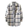 Flannel Shirt Men's Checked Cotton Shirt Long Sleeve Plaid Shirt Casual Checked Shirt Regular Fit for Autumn Winter, E Beige, M view 1