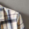 Flannel Shirt Men's Checked Cotton Shirt Long Sleeve Plaid Shirt Casual Checked Shirt Regular Fit for Autumn Winter, E Beige, M view 4