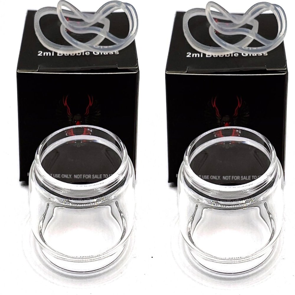 (2-Pack) Replacement Bubble Glass Compatible with Horizon Sakerz Vape Tank