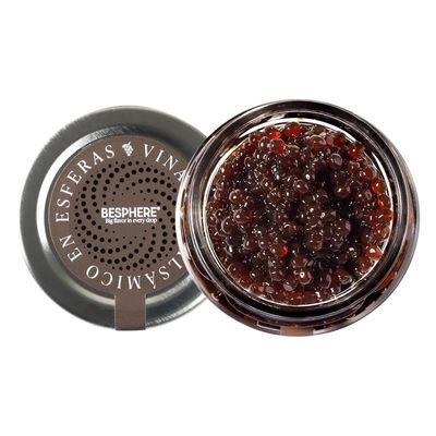 BESPHERE - Aged Balsamic Vinegar from Modena Caviar Shaped Pearls - 200 gm - Excellent for food Topping - Can be cooked and can be baked