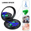 Retainer Case, Orthodontic Dental Case, Night Guard Case Container Storage Holder, Portable Denture Box for Invisable Aligner, Mouth Guard Case for Retainers, Mouthguards, Braces(Black) view 3