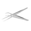 Hyuduo 2Pcs Eyelash Extension Tweezers, Straight Elbow Tip Tweezers Nippers, Stainless Steel Anti-Static Tweezers False Lash Application Tools For Girls Ladies,Tweezers view 4