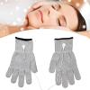 3 Pack Conductive Fiber TENS/EMS Electrode Facial Massage Microcurrent Gloves For Face Body Thinning And Firming Relieve Pain,Grey,Picturesque234 view 1