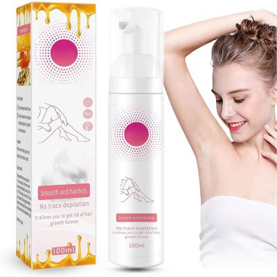 2023 New Gentle Beeswax Hair Removal Mousse,Beeswax Mousse Hair Removal Spray,Natural Permanent Gentle Hair Removal Spray, Whole Body Remova,Effective & Painless Hair Removal Cream (1pcs, 100ml)