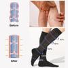 2 Pairs Medical Compression Socks for Women & Men 20-30 mmHg, class 2, Best Graduated Stockings Support Fit for Travel Flight Running Varicose Veins Pregnancy Nurses (Black+Beige, L) view 3