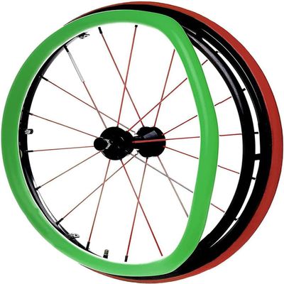 1Pair Wheelchair Push Rim Covers, 24in Wheelchair Push Rim Covers Non-Slip Wear-Resistant Hand Push Cover Wheelchair Rear Wheel Push Ring Protective Cover (Color : D)
