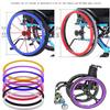 1Pair Wheelchair Push Rim Covers, 24in Wheelchair Push Rim Covers Non-Slip Wear-Resistant Hand Push Cover Wheelchair Rear Wheel Push Ring Protective Cover (Color : D) view 3
