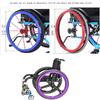 24inch Wheelchair Push Rim Covers, Silicone Hand Push Cover Rear Wheel Push Ring Protective Cover, Improve Grip and Traction (Color : E) view 2