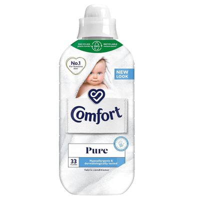 Comfort Pure Fabric Conditioner, Hypoallergenic and Dermatologically Tested, 990ml (33 Washes)