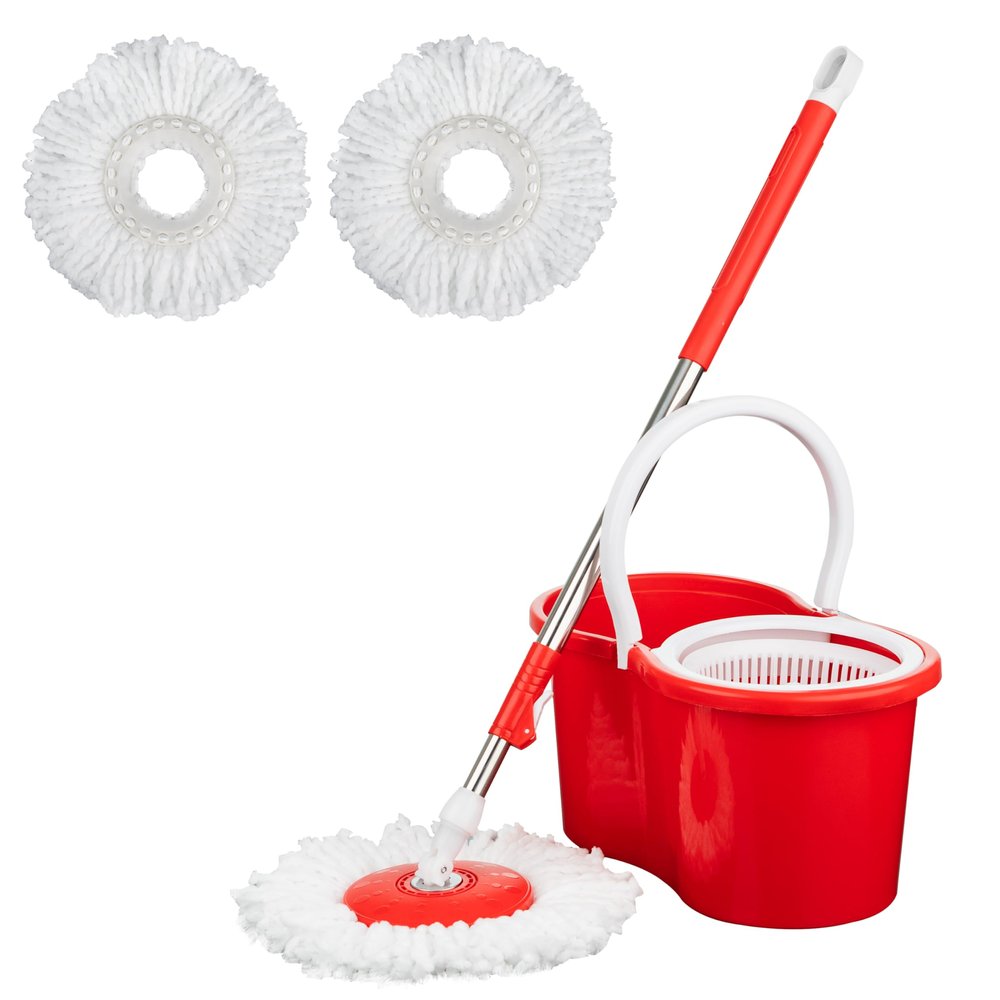 Spin Mop And Bucket Set, Spinning Mop And Bucket Set, Spinning Mop, Mop And Buckets Sets, Spin Mop And Bucket, Mop And Bucket Set, Small Mop And Bucket Set - Red