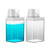 2 Pieces 1100ml Airtight Laundry Detergent Dispenser with Measuring Cup, Clear Laundry Liquid and Powder Detergent Dispenser, Washing Powder Storage Container Fabric Softener Storage Bottle Dispenser view 1