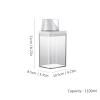 2 Pieces 1100ml Airtight Laundry Detergent Dispenser with Measuring Cup, Clear Laundry Liquid and Powder Detergent Dispenser, Washing Powder Storage Container Fabric Softener Storage Bottle Dispenser view 4
