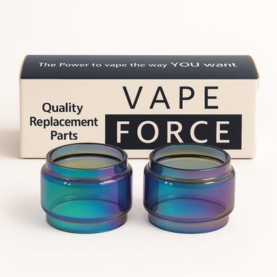 (2-Pack) Replacement Bubble Glass Compatible with Aspire Nautilus 3 Vape Tank/Rainbow