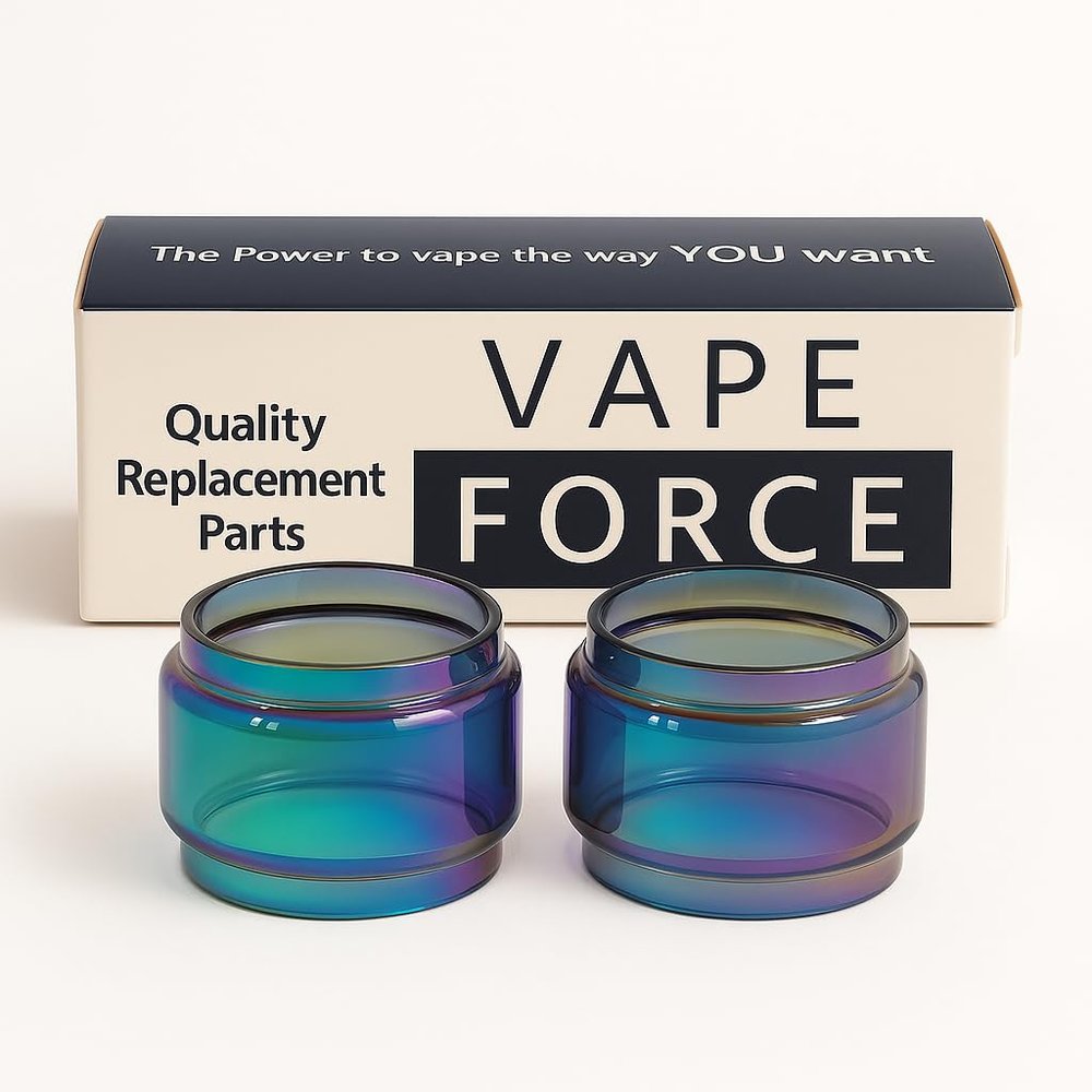 (2-Pack) Replacement Bubble Glass Compatible with Aspire Nautilus 3 Vape Tank/Rainbow