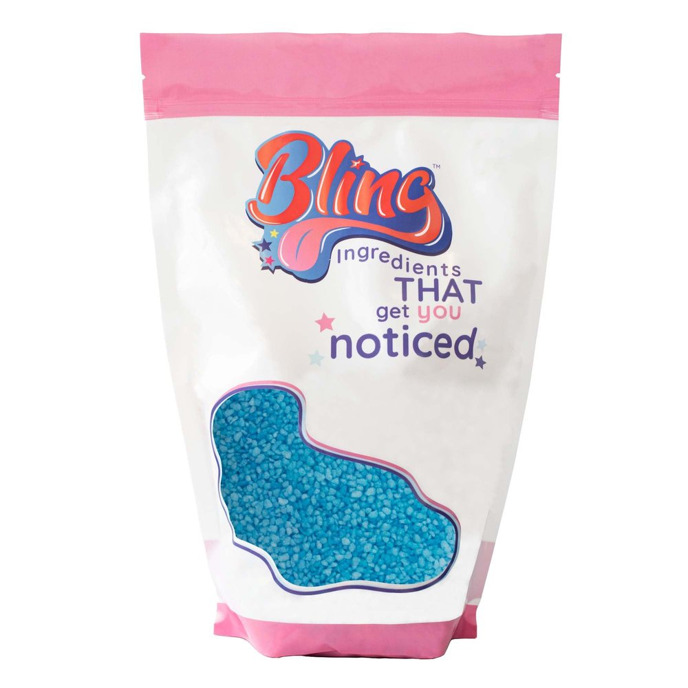 Bubblegum Flavour Blue Barrier Coated Sugar Pearls 1kg