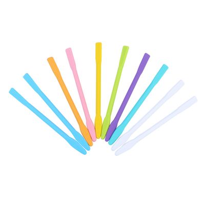 FRCOLOR 10pcs Silicone Facial Mask Stirring Rods DIY Mud Mask Mixing Sticks Random Color Set for Skin Care Tools and Cosmetic Application