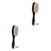 Beavorty 2pcs Vegan Beard Brush Curved Handle Natural Men Mustache Professional Hairdressing Brush for Shaving view 1