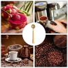 Retorno Coffee Clamp and Spoon,Stainless Steel Spoon with Elastic Clamp | Home Coffee for Tea, Sugar, Flour, Coffee Beans, Protein Powder, Milk Powder view 3