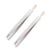 Beavorty 2pcs Stainless Steel Eyebrow Tweezers for Facial Hair Makeup Lashes Crafting Surgery view 1