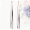 Beavorty 2pcs Stainless Steel Eyebrow Tweezers for Facial Hair Makeup Lashes Crafting Surgery view 2